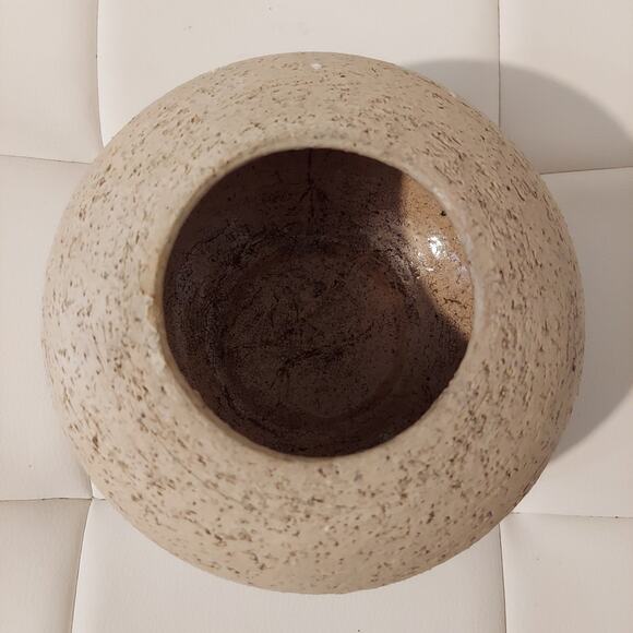 1960's German 6.5"H Earthenware Sphere Vase by Krieberger for Jardiniere - Picture 5 of 6